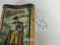 Vintage Advertising Empty Rare Continental Cubes Verical Pocket Tin 640-l