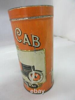 Vintage Advertising Empty Rare Yellow Cab Tall Cigar Tobacco Tin 542-n