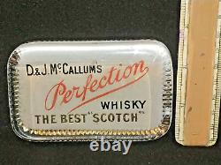 Vintage Advertising Glass Paperweight D & J Mccallum's Scotch Whisky London Rare