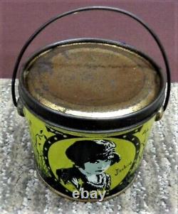 Vintage Advertising Jackie Coogan Foss Chocolate Tin Litho Candy Pail Rare