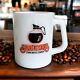 Vintage Advertising Milk Glass Standard Coffee Service Company Coffee Mug RARE