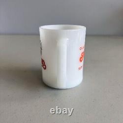 Vintage Advertising Milk Glass Standard Coffee Service Company Coffee Mug RARE