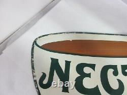 Vintage Advertising Nectar Tea Porcelain Sign Very Rare Store Display M-350