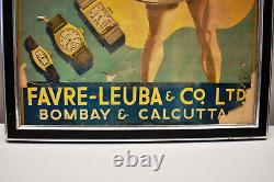 Vintage Advertising Print Sandow Watches Favre-Luba & Co Art Deco Style Man Rare