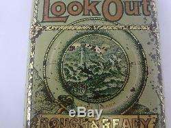 Vintage Advertising Rare Jg Dill's Look Out Tobacco Vertical Pocket Tin 254-y