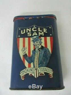 Vintage Advertising Rare Uncle Sam Vertical Pocket Tin Canada M-537