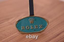 Vintage Advertising Rolex Watch Green And Gold Enamel Rare Collection