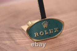 Vintage Advertising Rolex Watch Green And Gold Enamel Rare Collection