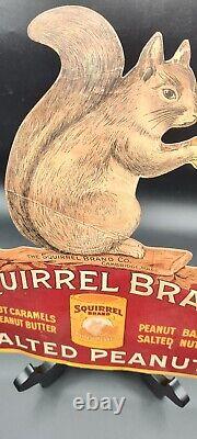 Vintage Advertising Sign Display Squirrel Peanut Butter Salted Peanuts Rare