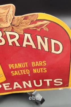 Vintage Advertising Sign Display Squirrel Peanut Butter Salted Peanuts Rare