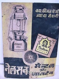 Vintage Advertising Sign Nelson Lantern And Mental Petromax Collectibles Rare F
