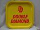 Vintage Advertising Tin Tray Double Diamond Tea Yellow Color Rare Collectibles