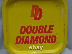 Vintage Advertising Tin Tray Double Diamond Tea Yellow Color Rare Collectibles