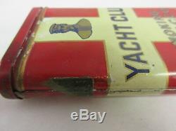 Vintage Advertising Tobacco Rare Yacht Club Vertical Pocket Tin 214-q