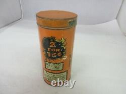 Vintage Advertising Yellow Cab Tall Rare Canister Tin Excellent Cond 132-r