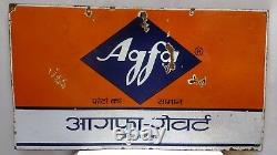 Vintage Agfa Photo Goods Advertisement Sign Enamel Porcelain Rare Collectibles