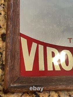 Vintage Antique Virol & Milk Advertising Mirror 12' H x 10 W Rare