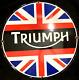 Vintage Art TRIUMPH PORCELAIN SIGN Rare Advertising 30 Chevrolet Ford Harley