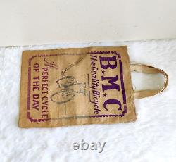 Vintage BMC Cycle Automobile Advertising Jute Bag Rare Collectible Old CL90