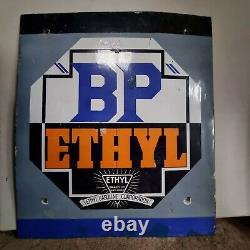 Vintage BP Ethyl Enamel Sign Motor Spirit Petrol Automobilia Collectable Rare