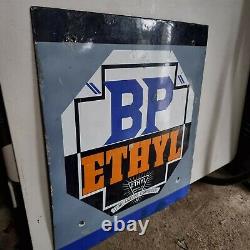 Vintage BP Ethyl Enamel Sign Motor Spirit Petrol Automobilia Collectable Rare