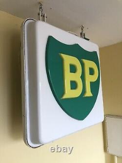 Vintage BP Illuminated 2-sided Main Forecourt Swing Sign XL Rarely Available