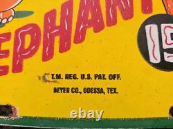 Vintage Baby Elephant Drink 15 Cents Porcelain Soda Sign, Rare Find, Odessa, Tx