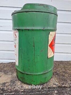 Vintage Birch's 5 Gallon Oil Can Drum Shrewsbury rare 1950s Automobilia Garage