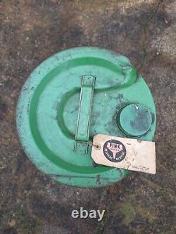 Vintage Birch's 5 Gallon Oil Can Drum Shrewsbury rare 1950s Automobilia Garage