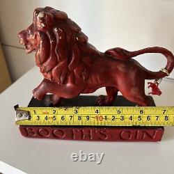 Vintage Booths Gin Advertising. Red Lion Including Rare Mini Lion