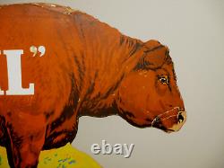 Vintage- Bovril Figural Cow- Bull Steer- Store Sign Display-35-farm-feed-rare