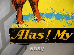 Vintage- Bovril Figural Cow- Bull Steer- Store Sign Display-35-farm-feed-rare