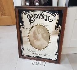 Vintage Bovril Mirror, Breweriana, Pub Mirror, Man Cave, Advertising Mirror RARE