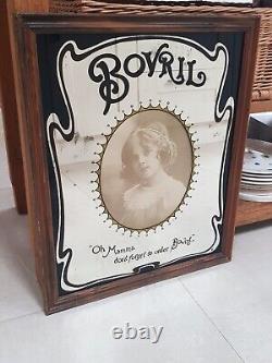 Vintage Bovril Mirror, Breweriana, Pub Mirror, Man Cave, Advertising Mirror RARE
