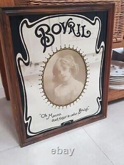 Vintage Bovril Mirror, Breweriana, Pub Mirror, Man Cave, Advertising Mirror RARE