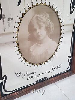 Vintage Bovril Mirror, Breweriana, Pub Mirror, Man Cave, Advertising Mirror RARE