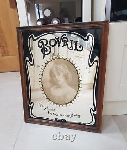 Vintage Bovril Mirror, Breweriana, Pub Mirror, Man Cave, Advertising Mirror RARE