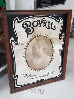 Vintage Bovril Mirror, Breweriana, Pub Mirror, Man Cave, Advertising Mirror RARE