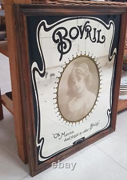 Vintage Bovril Mirror, Breweriana, Pub Mirror, Man Cave, Advertising Mirror RARE
