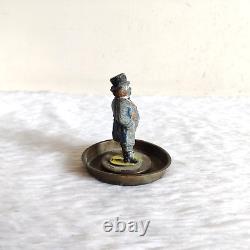 Vintage British Business Man Advertising Metal Paperweight Collectible Rare M855