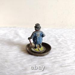 Vintage British Business Man Advertising Metal Paperweight Collectible Rare M855