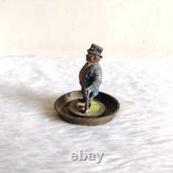 Vintage British Business Man Advertising Metal Paperweight Collectible Rare M855