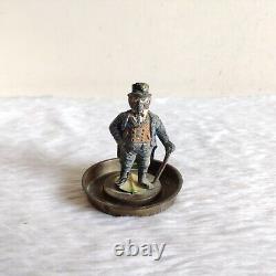 Vintage British Business Man Advertising Metal Paperweight Collectible Rare M855