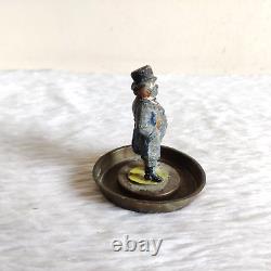 Vintage British Business Man Advertising Metal Paperweight Collectible Rare M855