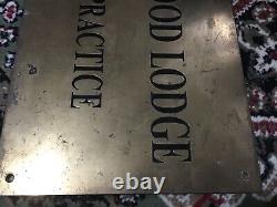 Vintage Bronze Plaque / Sign Vintage rare HESSLEWOOD LODGE DENTAL PRACTICE