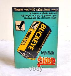 Vintage Buckeye Power Cell Battery Advertising Tin Sign Board Rare Collectible