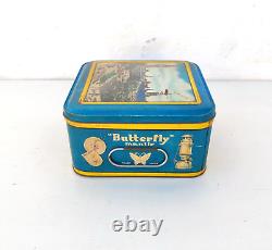 Vintage Butterfly Lantern Lamp Gas Mantle Stove Advertising Tin Box Rare TB28