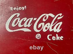 Vintage COCA COLA Metal Sign Coke Old Rare Advertising Sign Hand Painted