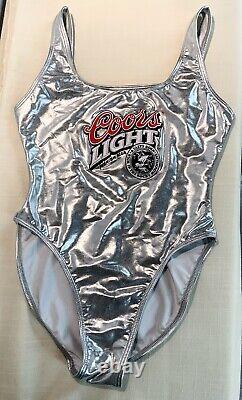 Vintage COORS LIGHT One Piece Swimsuit Advertising Brewerania Size S RARE