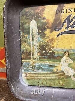 Vintage C. 1930 Drink Nugrape Tray Sign Coca Cola 7up Pepsi Orange Crush Dp Rare